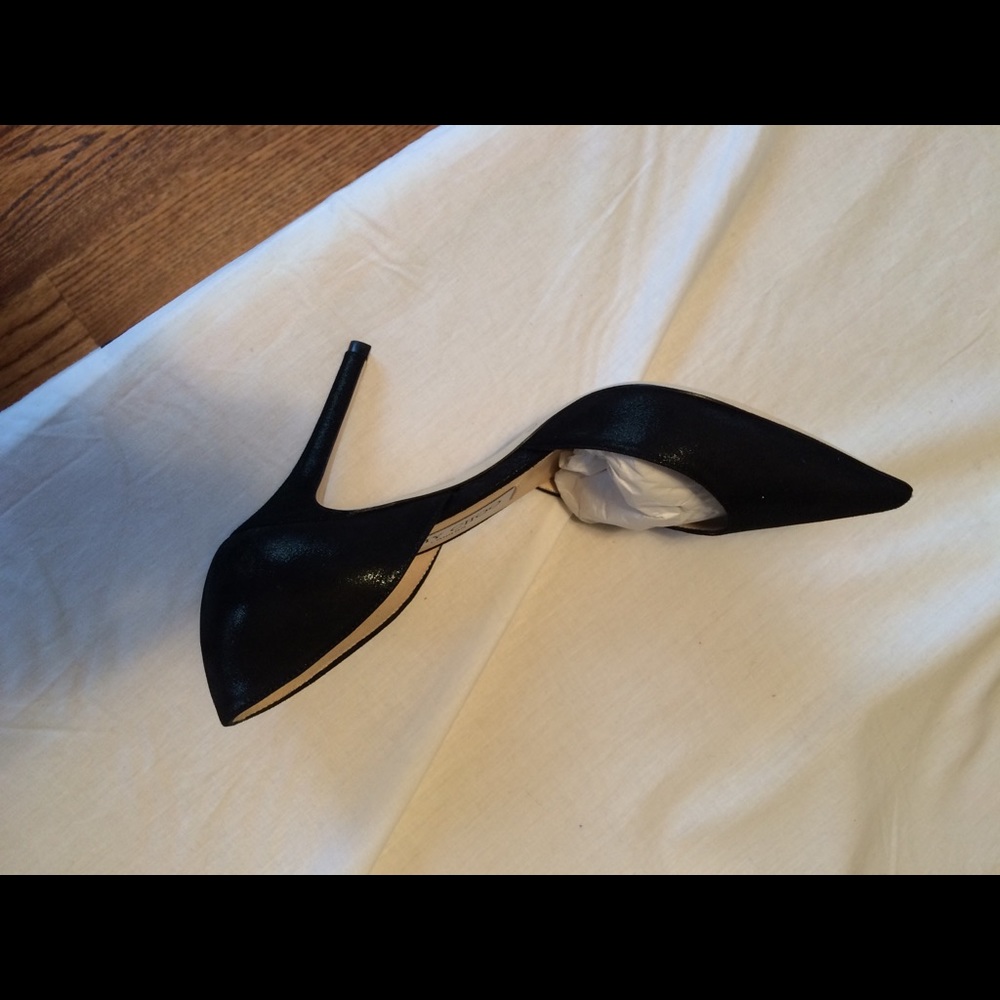 JIMMY CHOO Addison Black Shimmer d'Orsay Pumps 36 - Picture 3 of 7